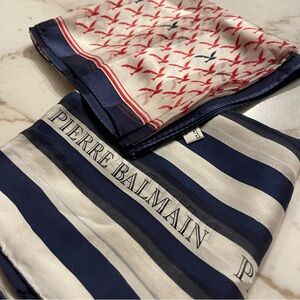 Silk scarf lot of two nautical theme